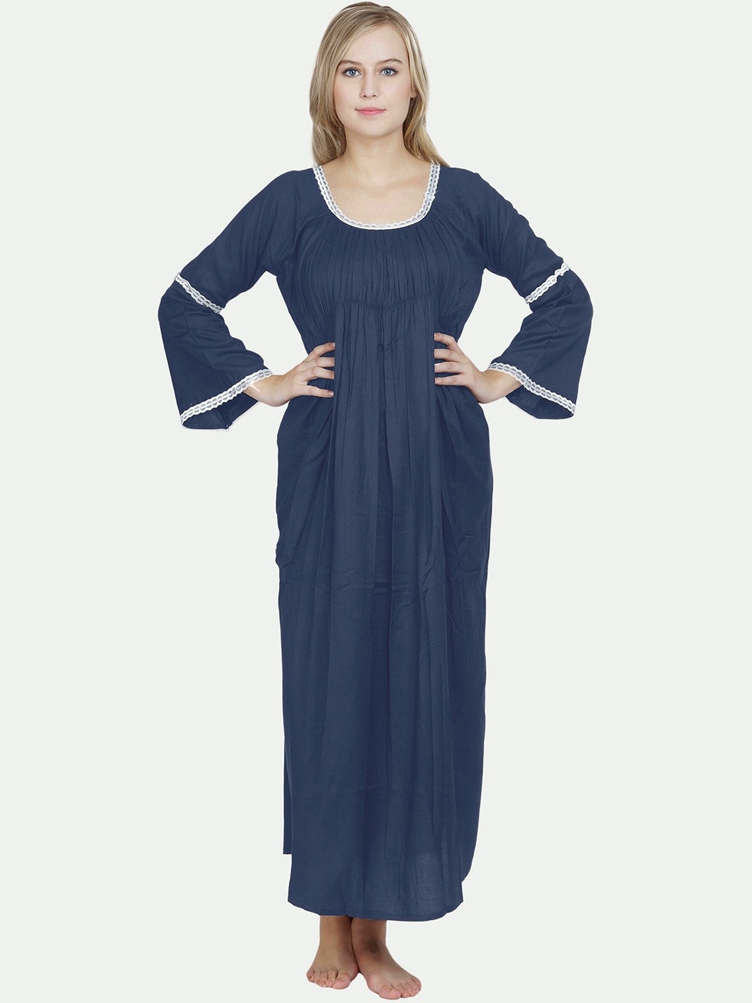 

PATRORNA Grey Maxi Nightdress