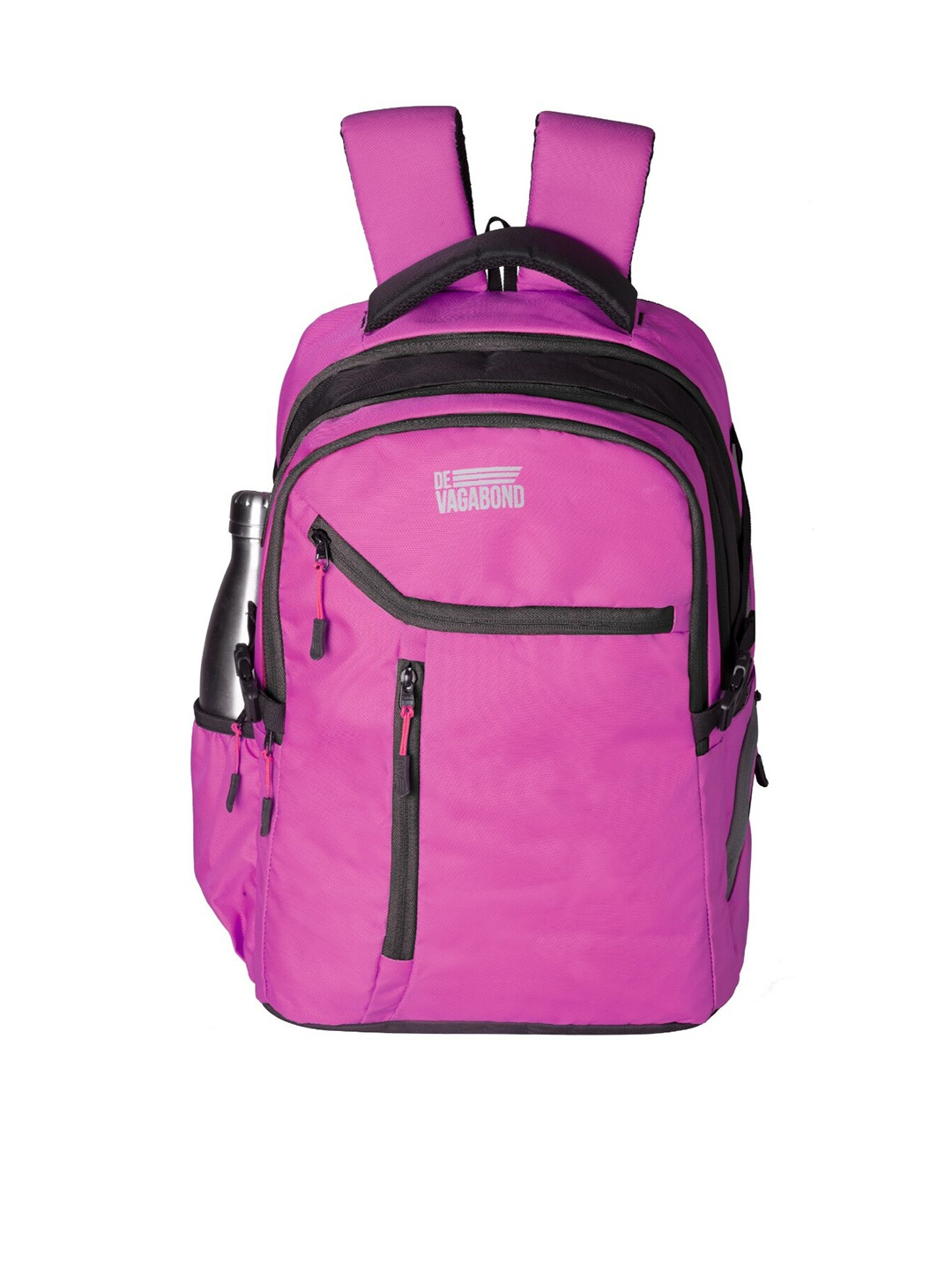 

DEVAGABOND Unisex Purple & Black Embroidered Backpack