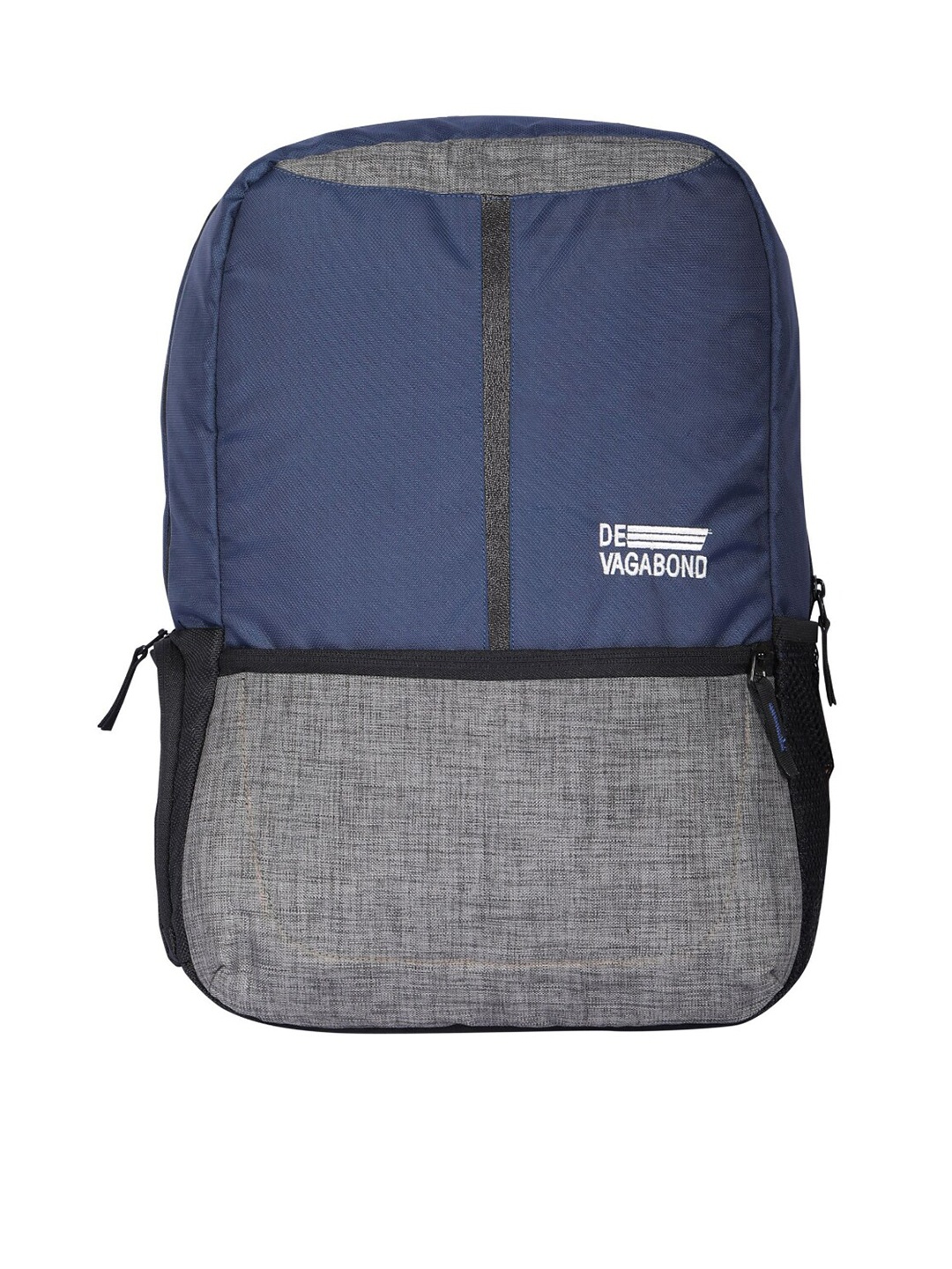 

DEVAGABOND Unisex Blue & Grey Colourblocked Backpack