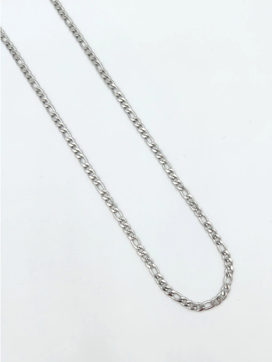 

Mueras Men Silver-Toned Figaro 316L Stainless Steel Chain