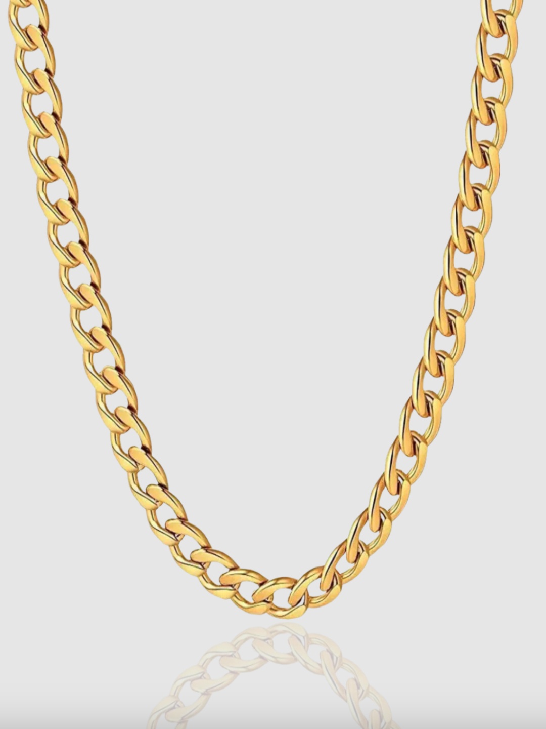 

Mueras Gold-Toned Chunky Cuban Link Gold Plated Chain
