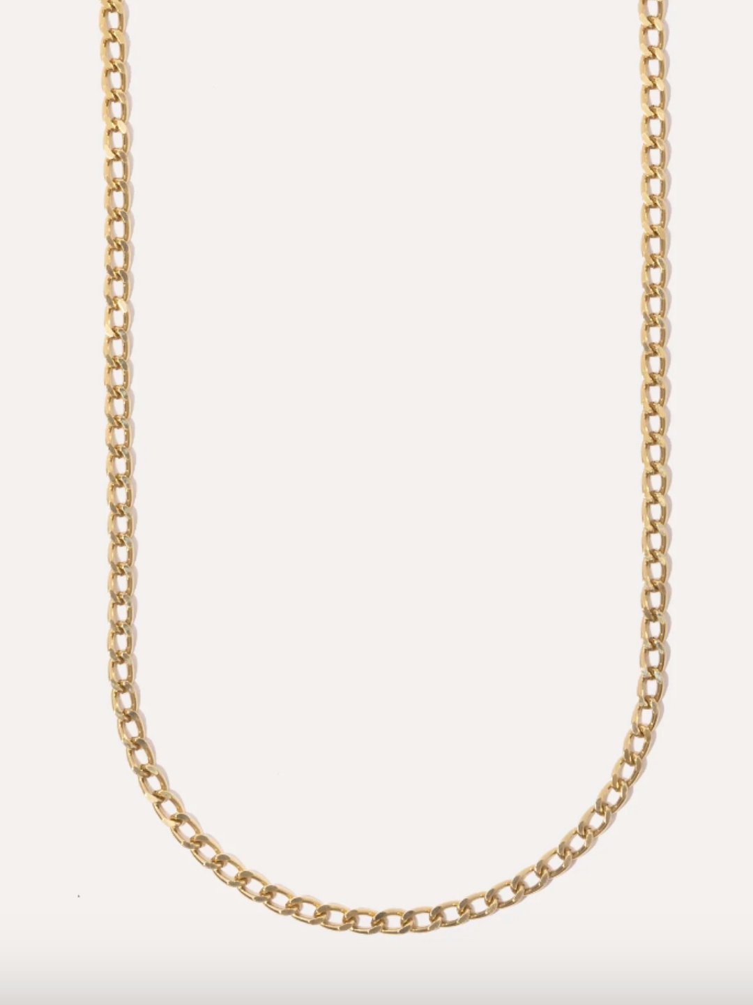 

Mueras Women Gold-Toned Cuban Link Gold Plated Stainless Steel Chain