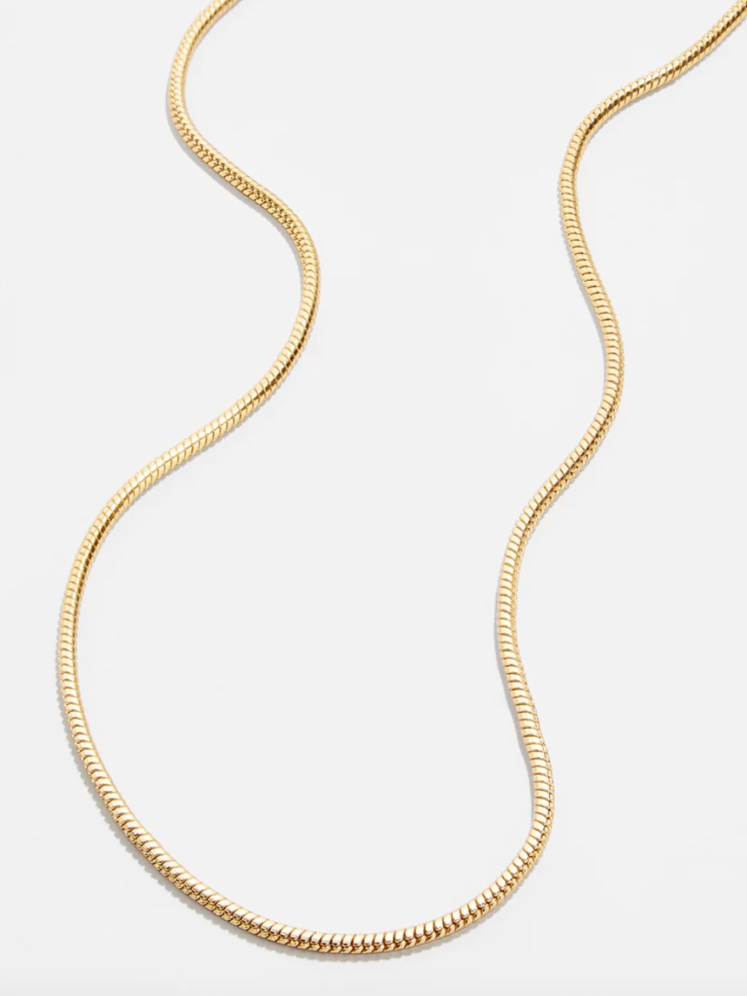 

Mueras Men Gold-Toned Round Snake Gold Plated Stainless Steel Chain