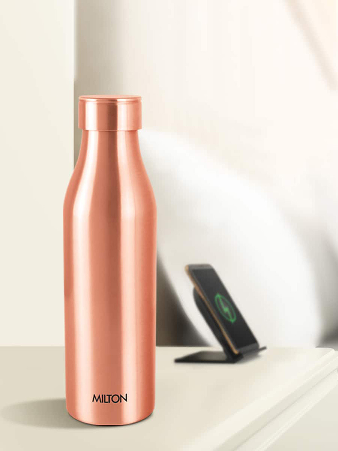 

Milton Copper Toned Set of 2 Leak Proof Charge Copper 1000 Water Bottle 960 ml Each
