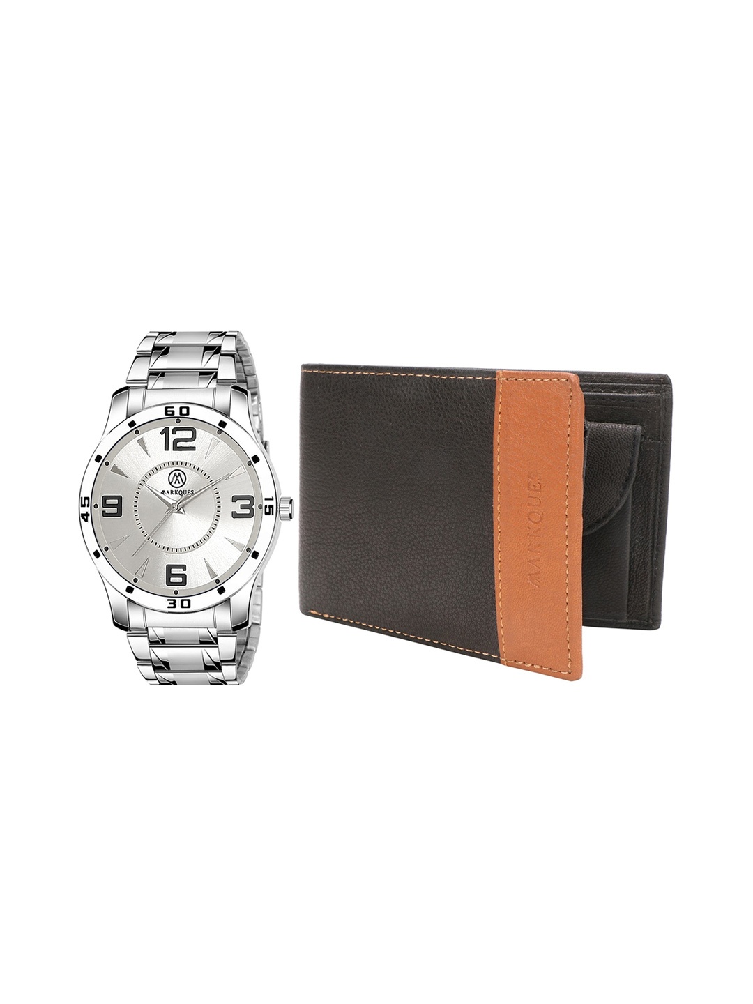 

MARKQUES Men Silver-Toned Solid Accessory Gift Set