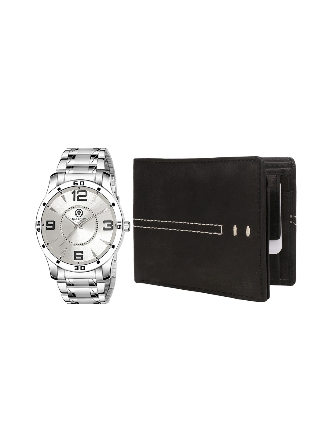 

MARKQUES Men Silver-Toned Solid Accessory Gift Set