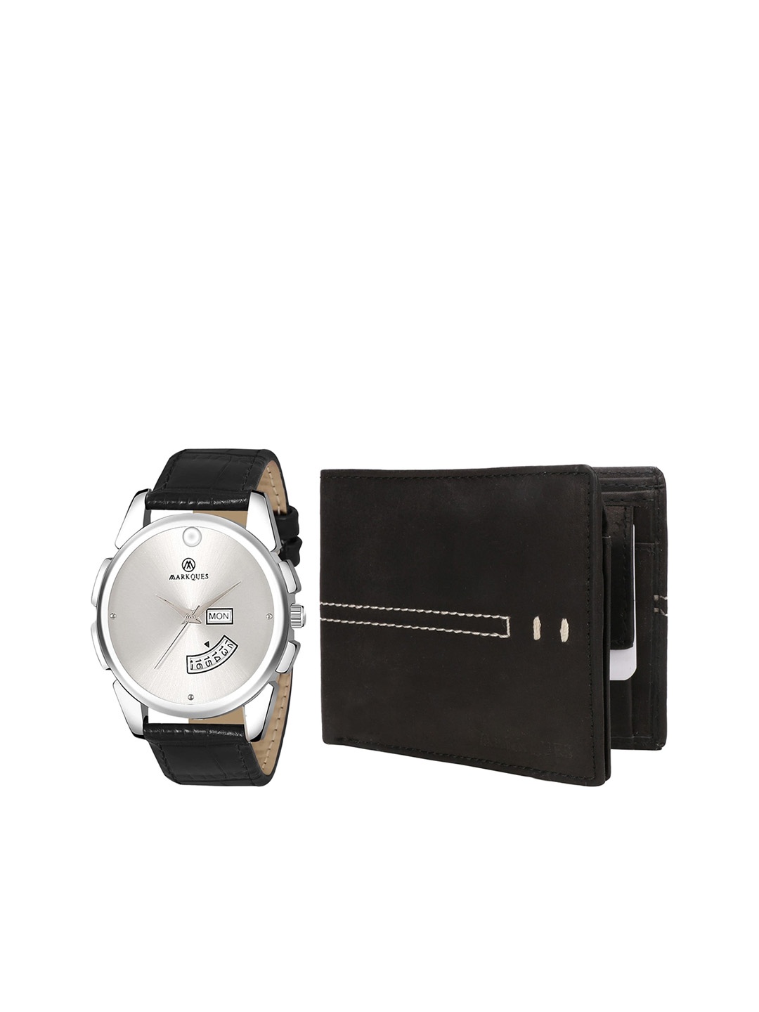 

MARKQUES Men Black Solid Accessory Gift Set