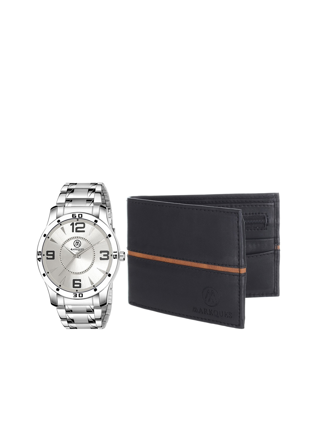 

MARKQUES Men Silver-Toned Solid Accessory Gift Set