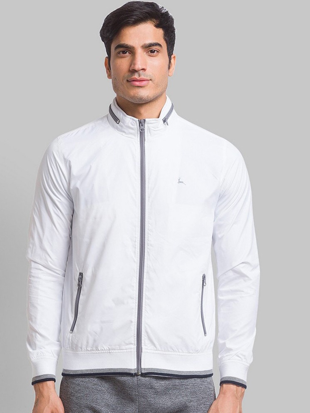 

Parx Men White Bomber Jacket