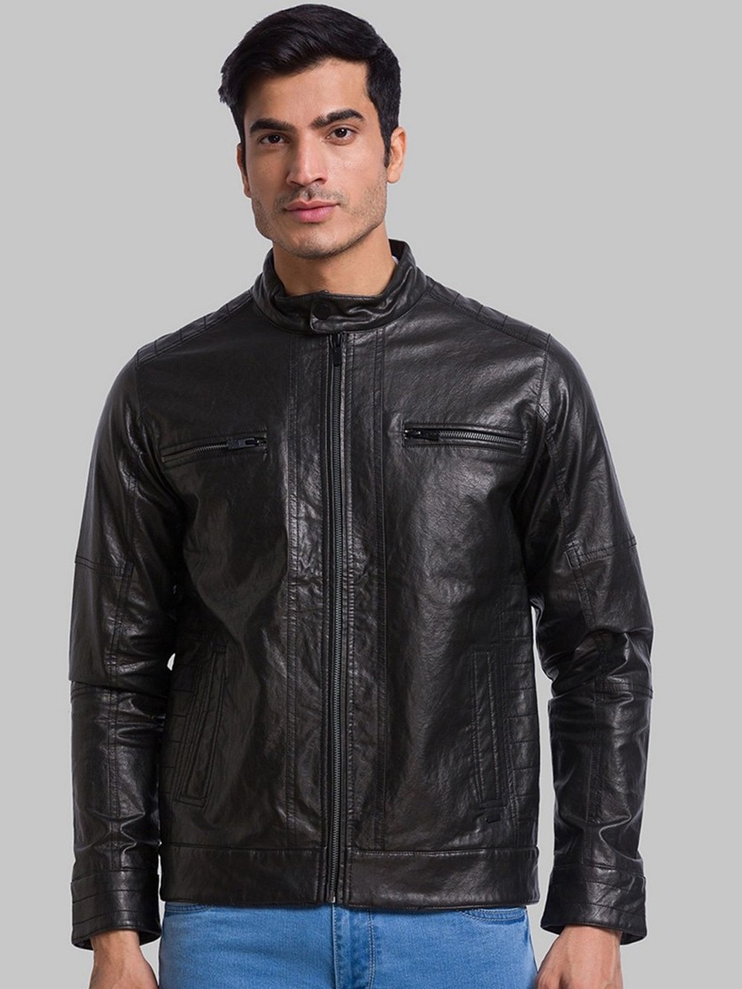 

Parx Men Black Biker Jacket