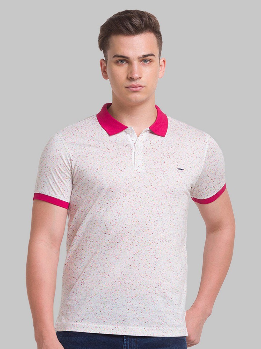 

Park Avenue Men Polo Collar Organic Cotton T-shirt, Red