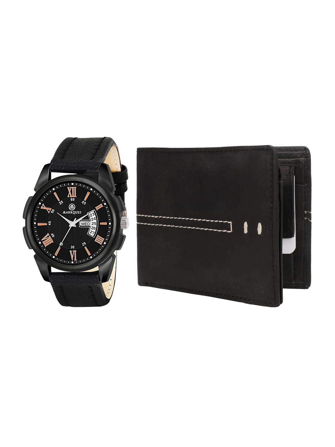 

MARKQUES Men Black Solid Accessory Gift Set