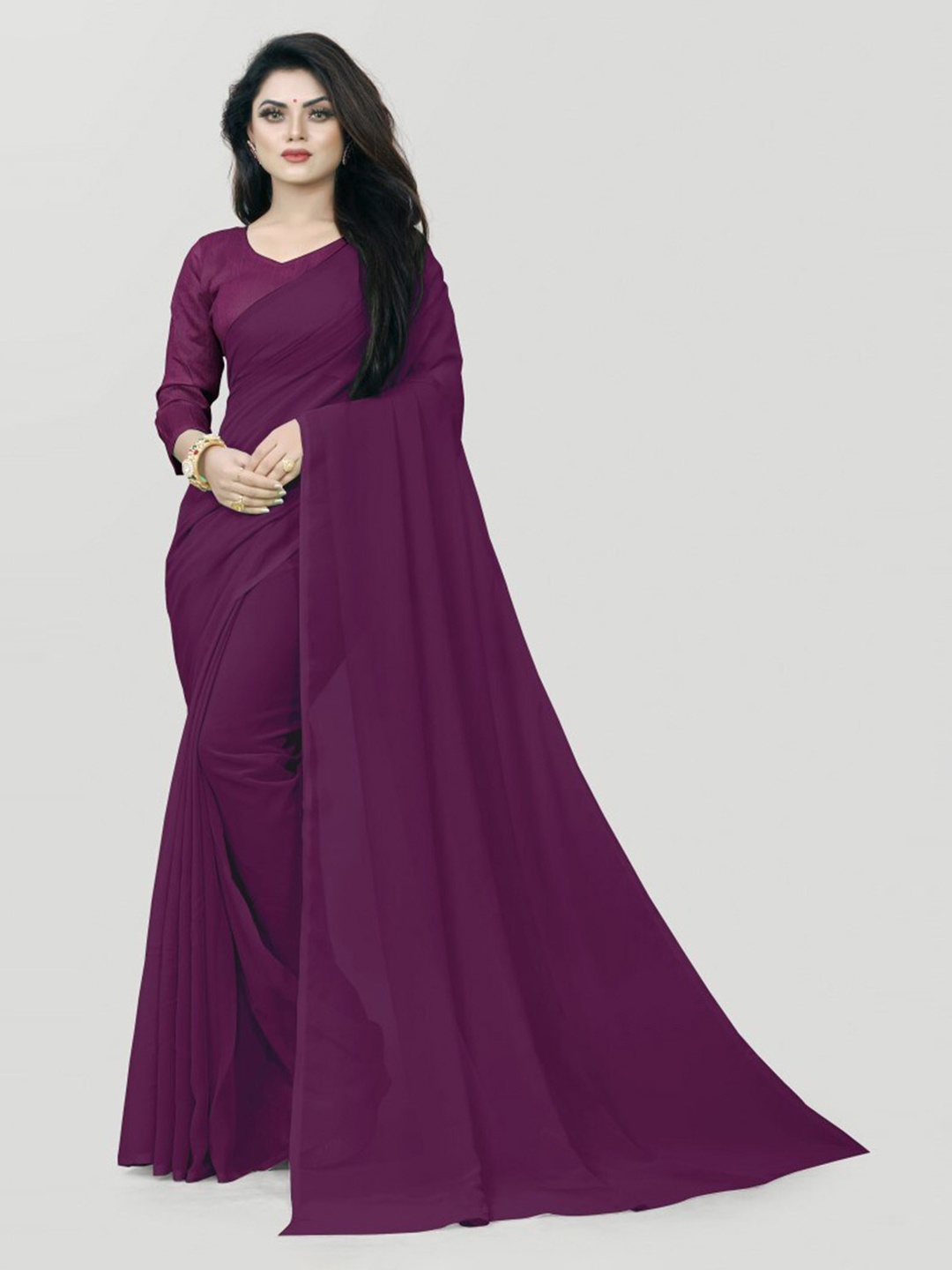 

CLOMITA Purple Saree