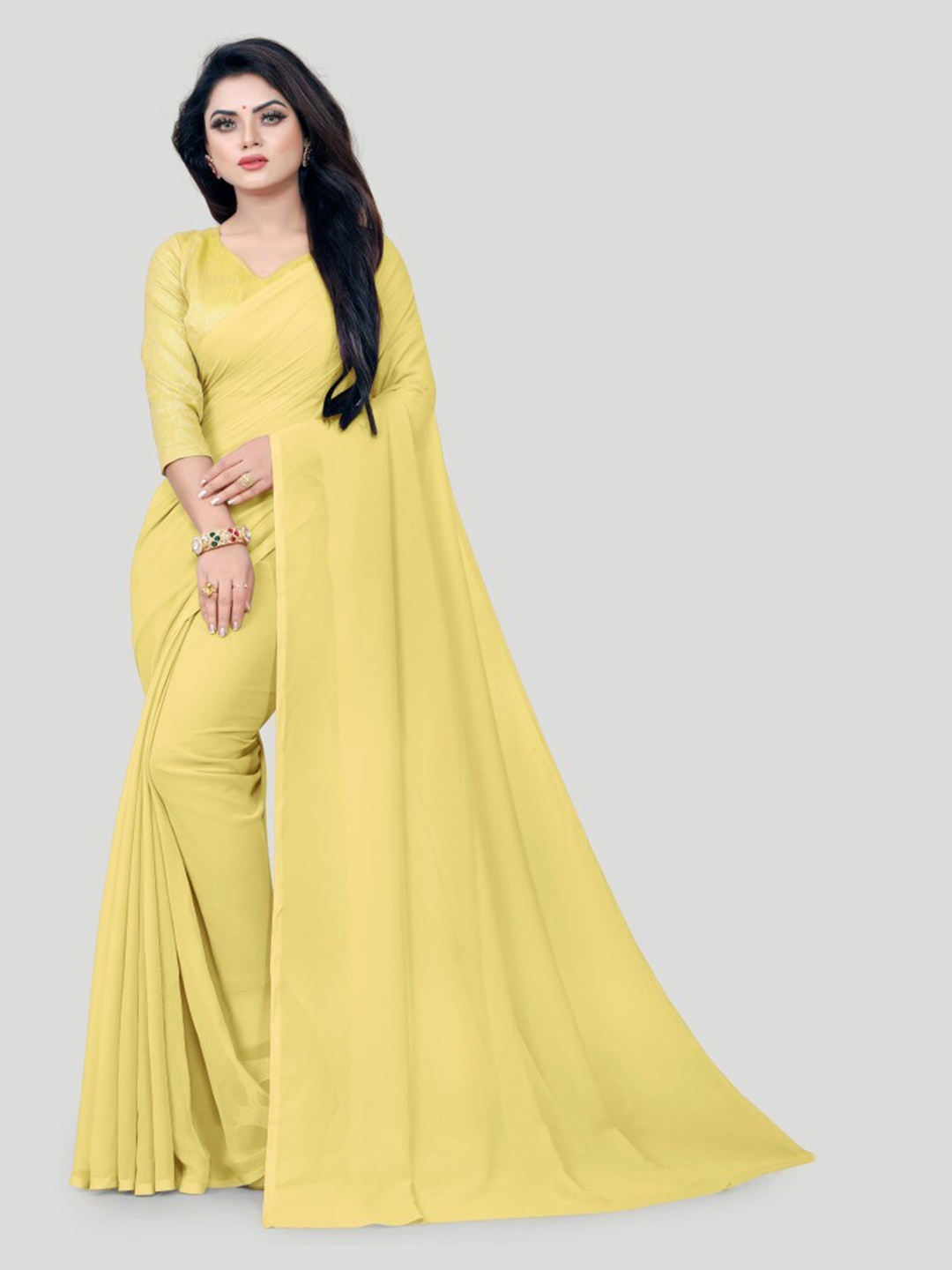 

CLOMITA Yellow Saree