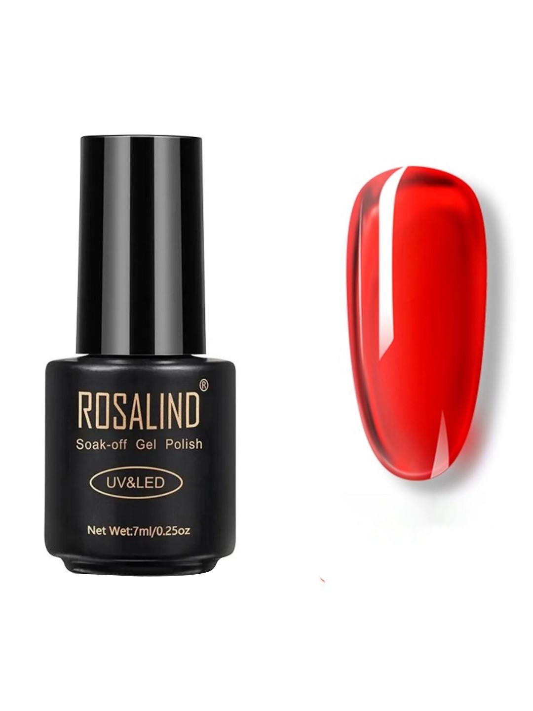 

ROSALIND UV & LED Soak-Off Long-Lasting Gel Nail Polish 7 ml - Shade-Q04, Red