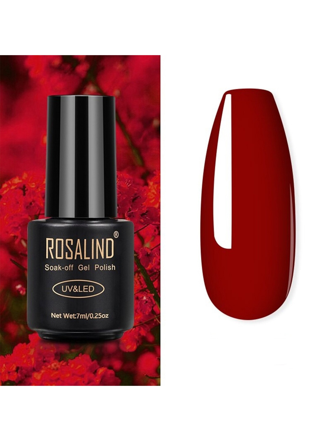 

ROSALIND UV & LED Soak-Off Long-Lasting Gel Nail Polish 7 ml -Shade-2607, Maroon