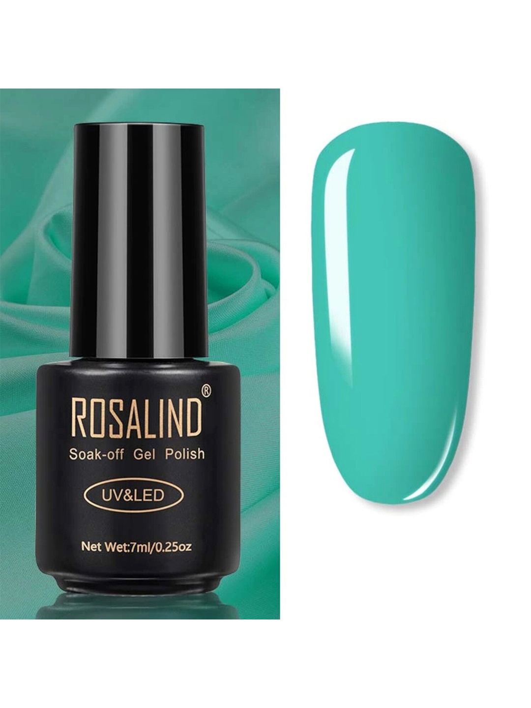 

ROSALIND UV & LED Soak-Off Long-Lasting Gel Nail Polish 7 ml -Shade-44, Teal