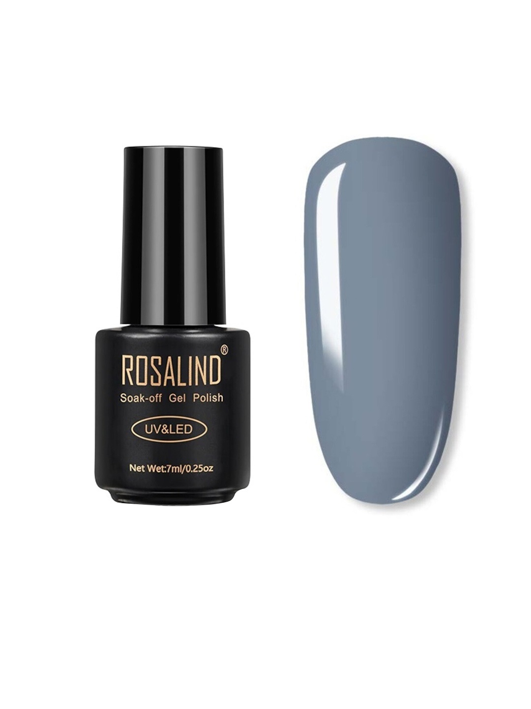 

ROSALIND UV & LED Soak-Off Long-Lasting Gel Nail Polish 7 ml - Shade-45, Grey