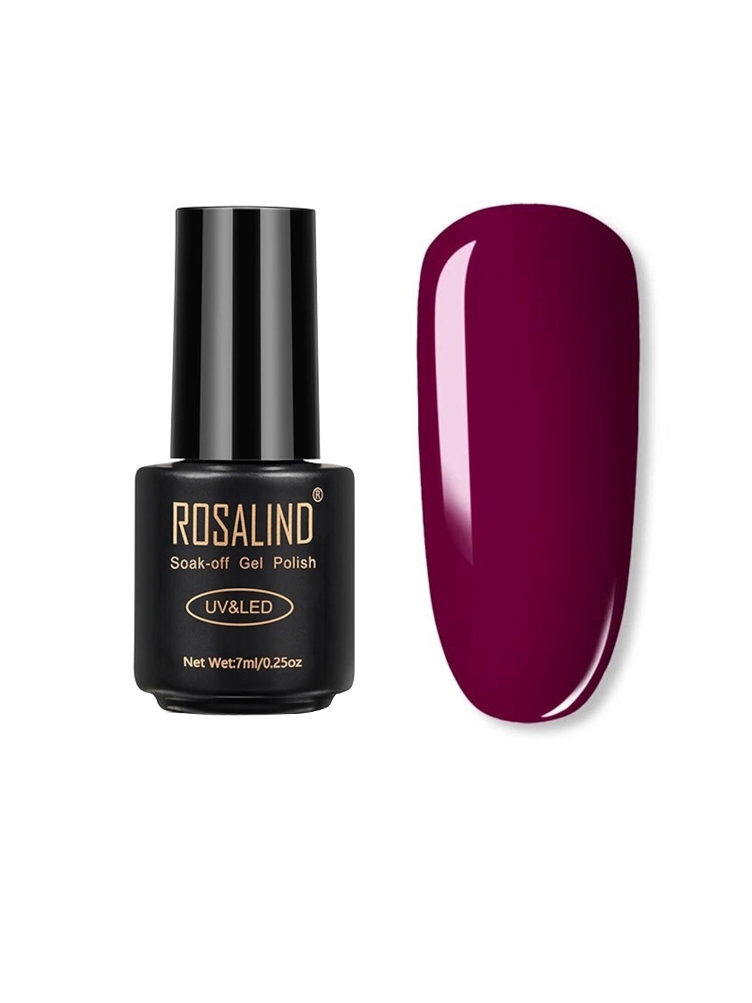 

ROSALIND UV & LED Soak-Off Long-Lasting Gel Nail Polish 7 ml - Shade-14, Burgundy