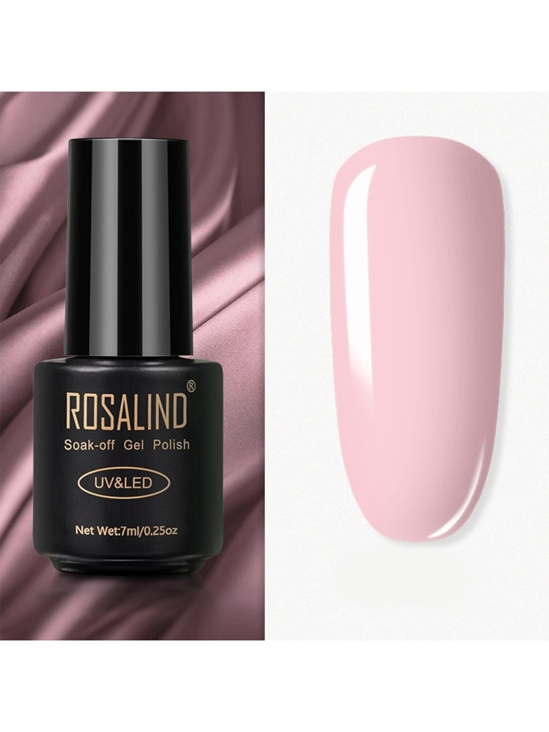 

ROSALIND UV & LED Soak-Off Long-Lasting Gel Nail Polish 7 ml -Shade-1361, Pink