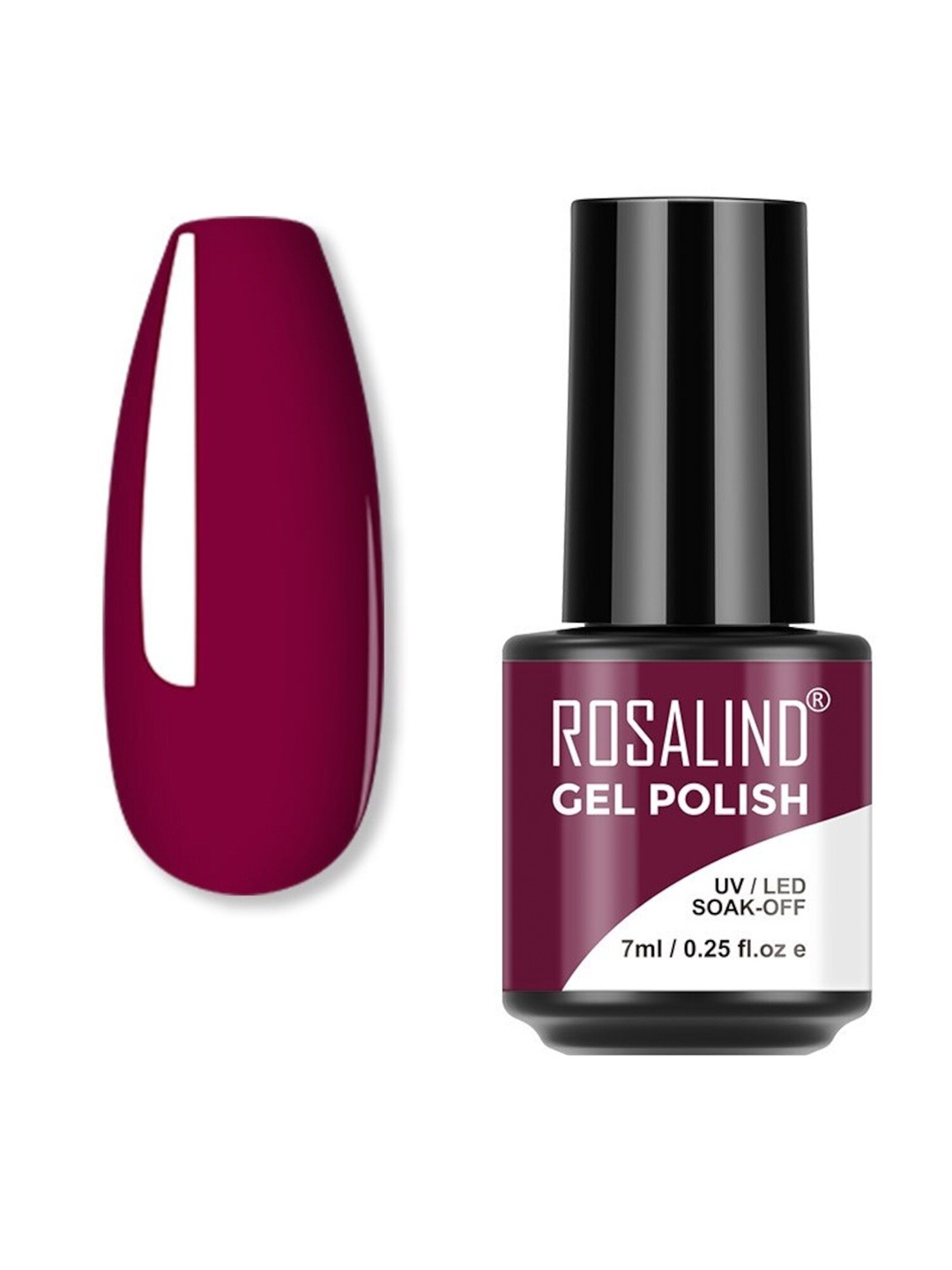 

ROSALIND UV & LED Soak-Off Long-Lasting Gel Nail Polish 7 ml - Shade-S023, Maroon