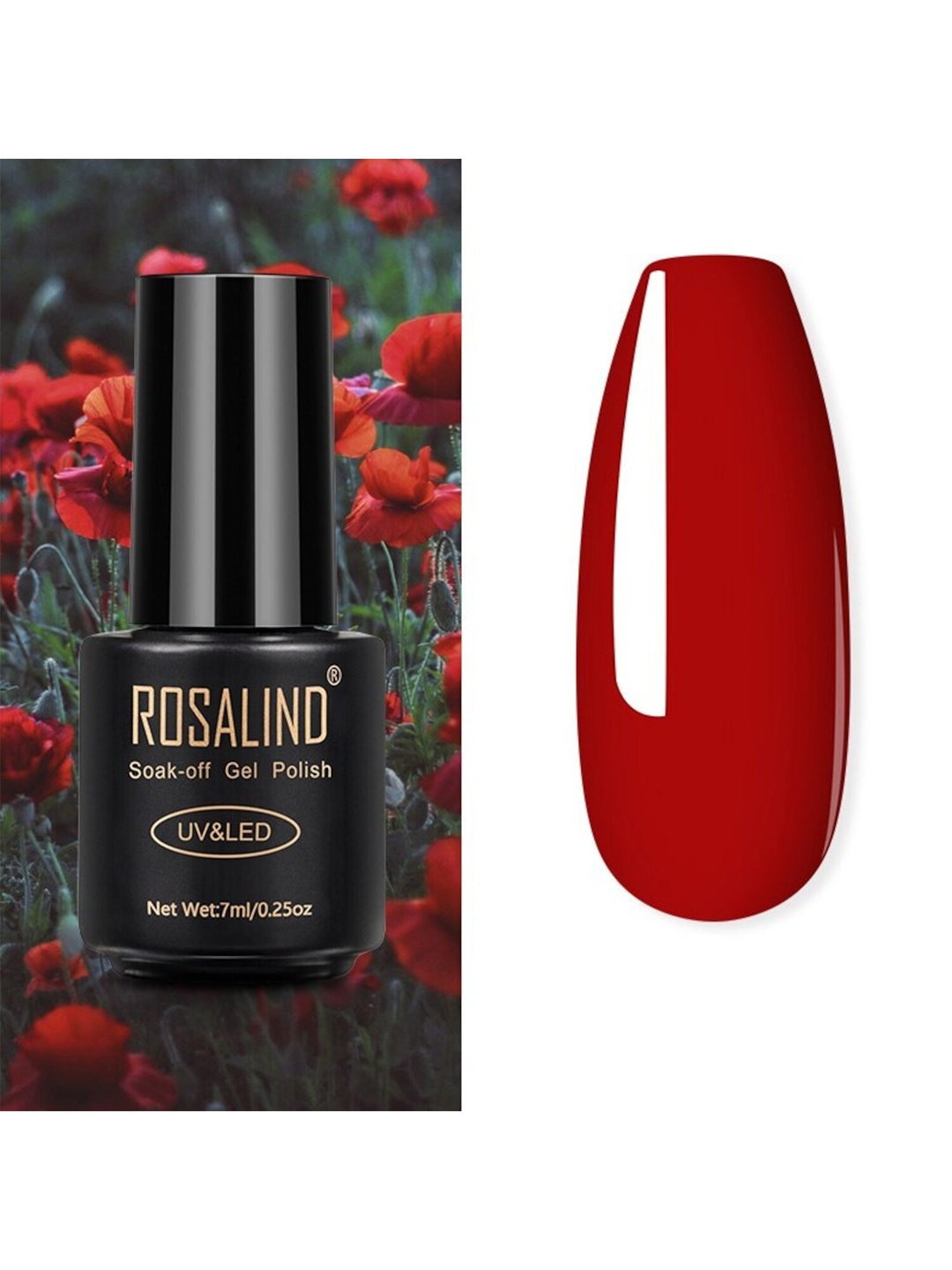 

ROSALIND UV & LED Soak-Off Long-Lasting Gel Nail Polish 7 ml - Shade-2610, Maroon