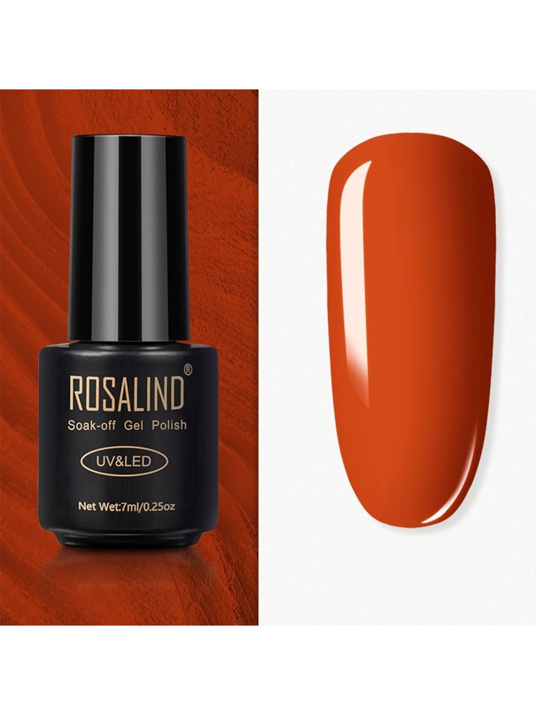 

ROSALIND UV & LED Soak-Off Long-Lasting Gel Nail Polish 7 ml -Shade-2403, Orange