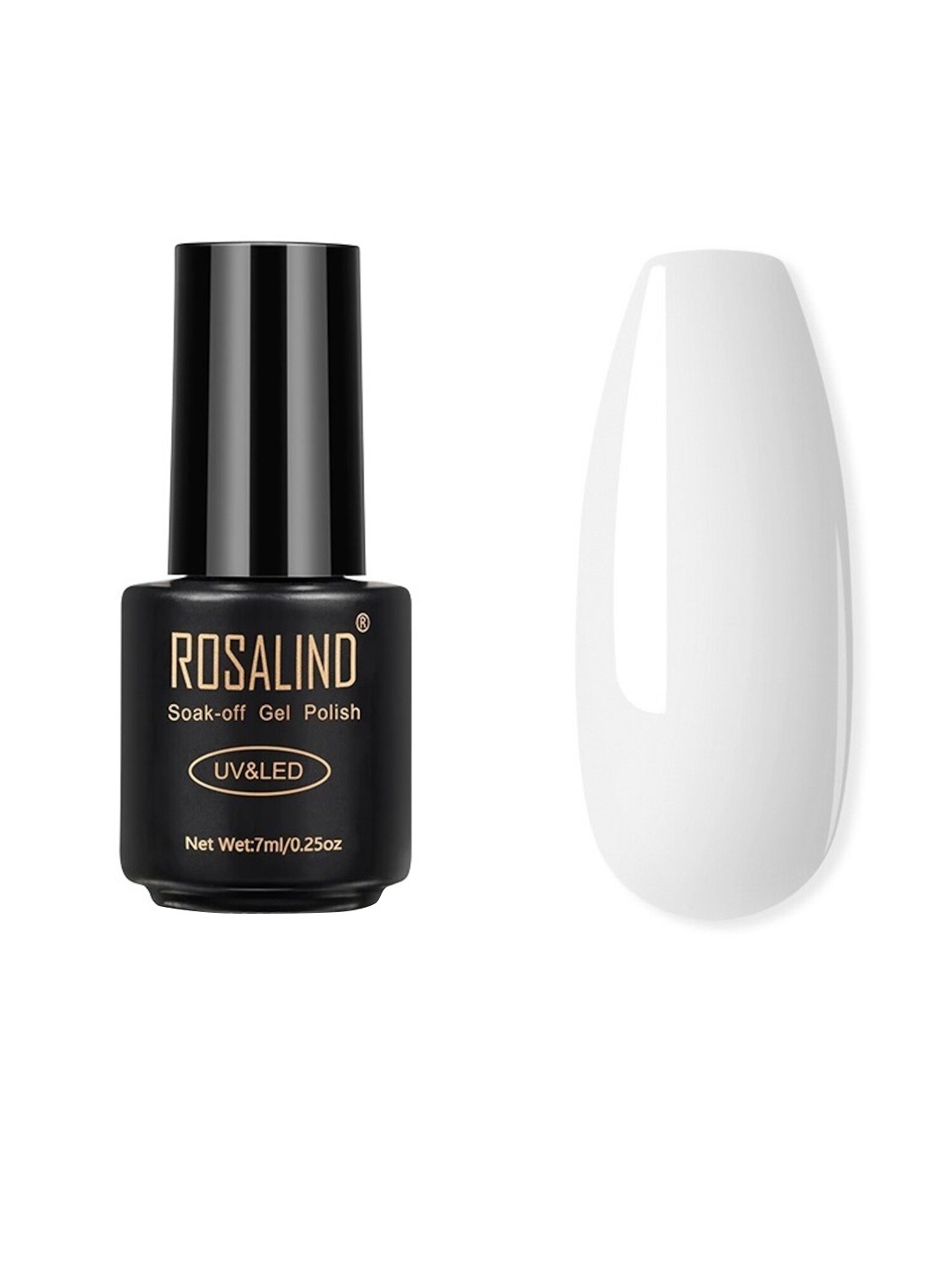 

ROSALIND UV & LED Soak-Off Long-Lasting Gel Nail Polish 7 ml - Shade-1323, White