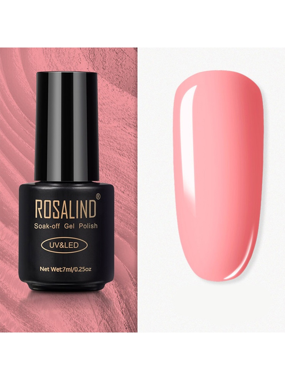 

ROSALIND UV & LED Soak-Off Long-Lasting Gel Nail Polish 7 ml -Shade-2453, Peach