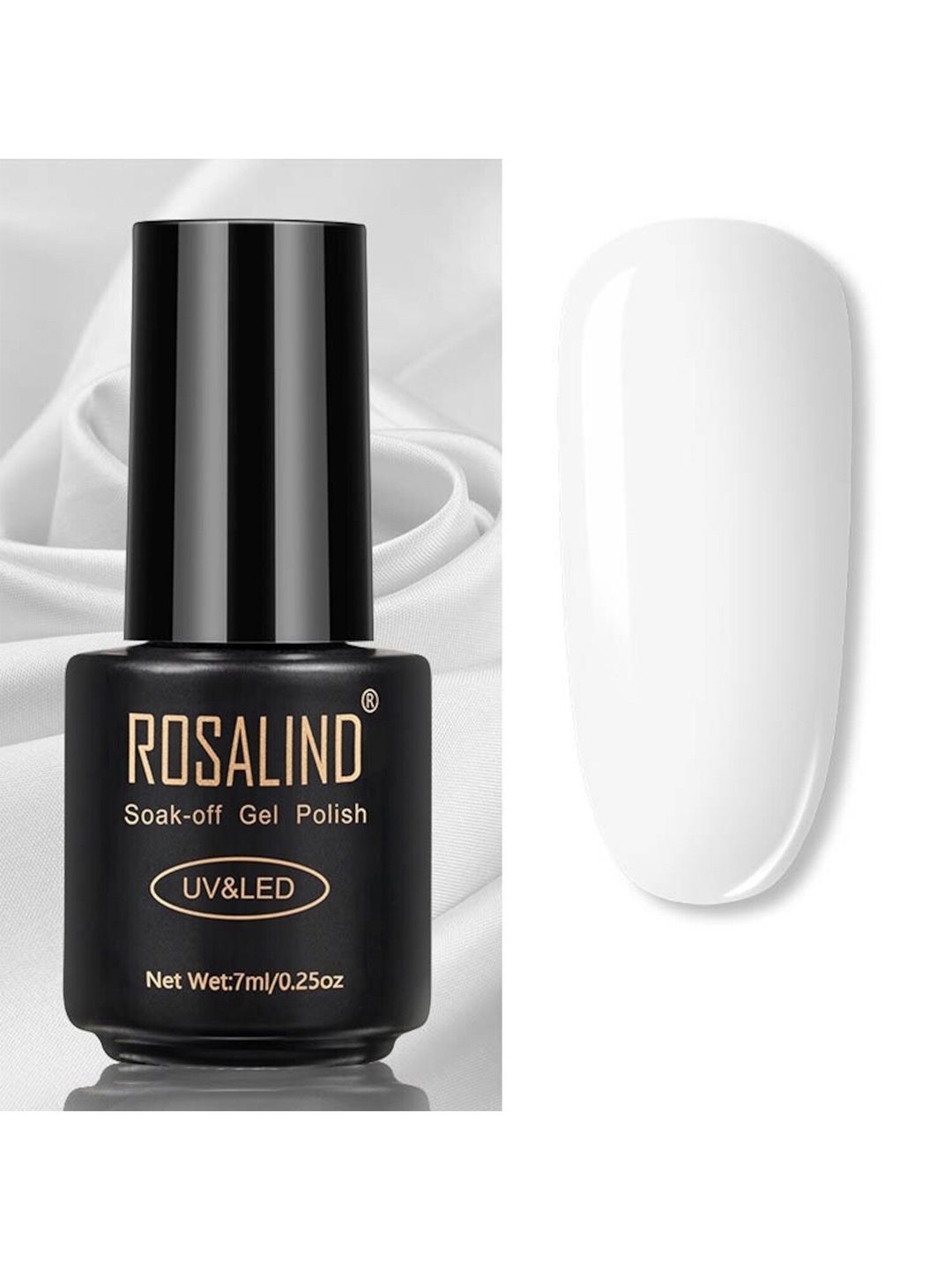 

ROSALIND UV & LED Soak-Off Long-Lasting Gel Nail Polish 7 ml -Shade-002, White