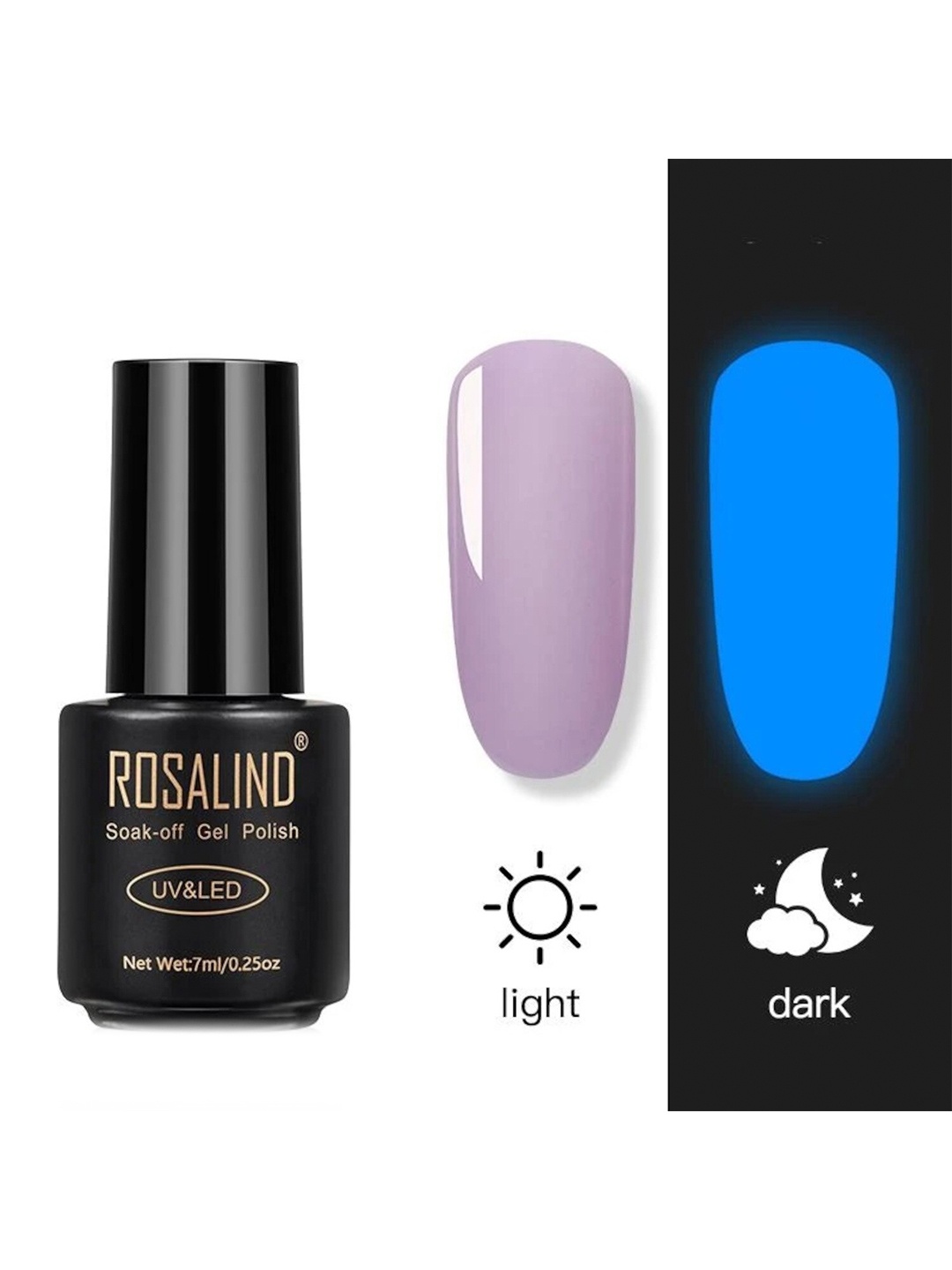 

ROSALIND UV & LED Soak-Off Long-Lasting Gel Nail Polish 7 ml -Shade-A545, Mauve