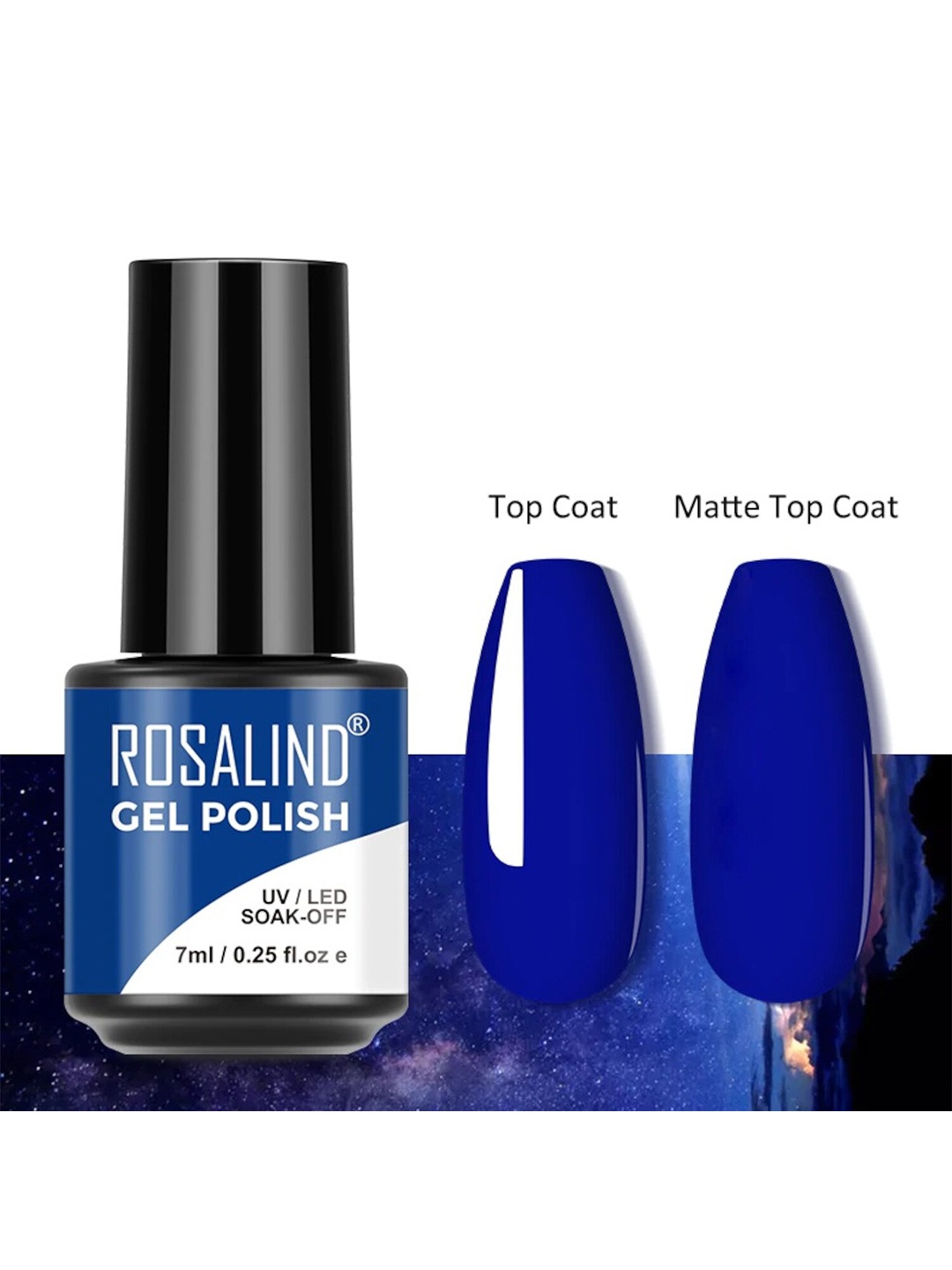 

ROSALIND UV & LED Soak-Off Long-Lasting Gel Nail Polish 7 ml - Shade-S029, Navy blue