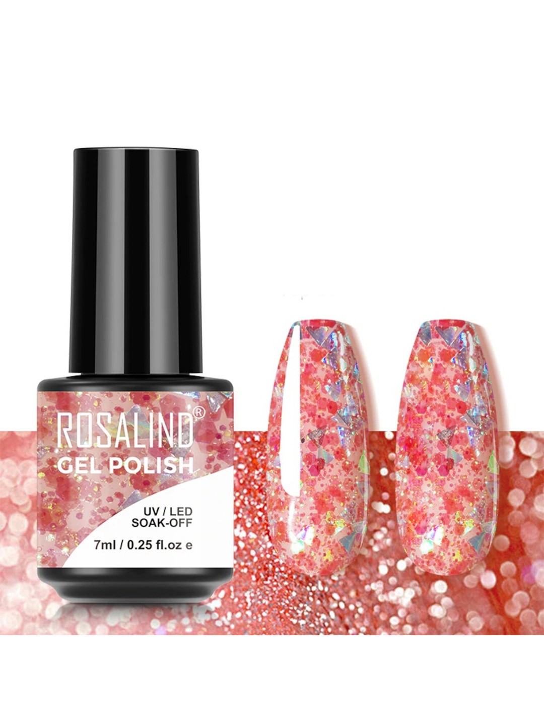 

ROSALIND UV & LED Soak-Off Long-Lasting Gel Nail Polish 7 ml -Shade-S055, Pink