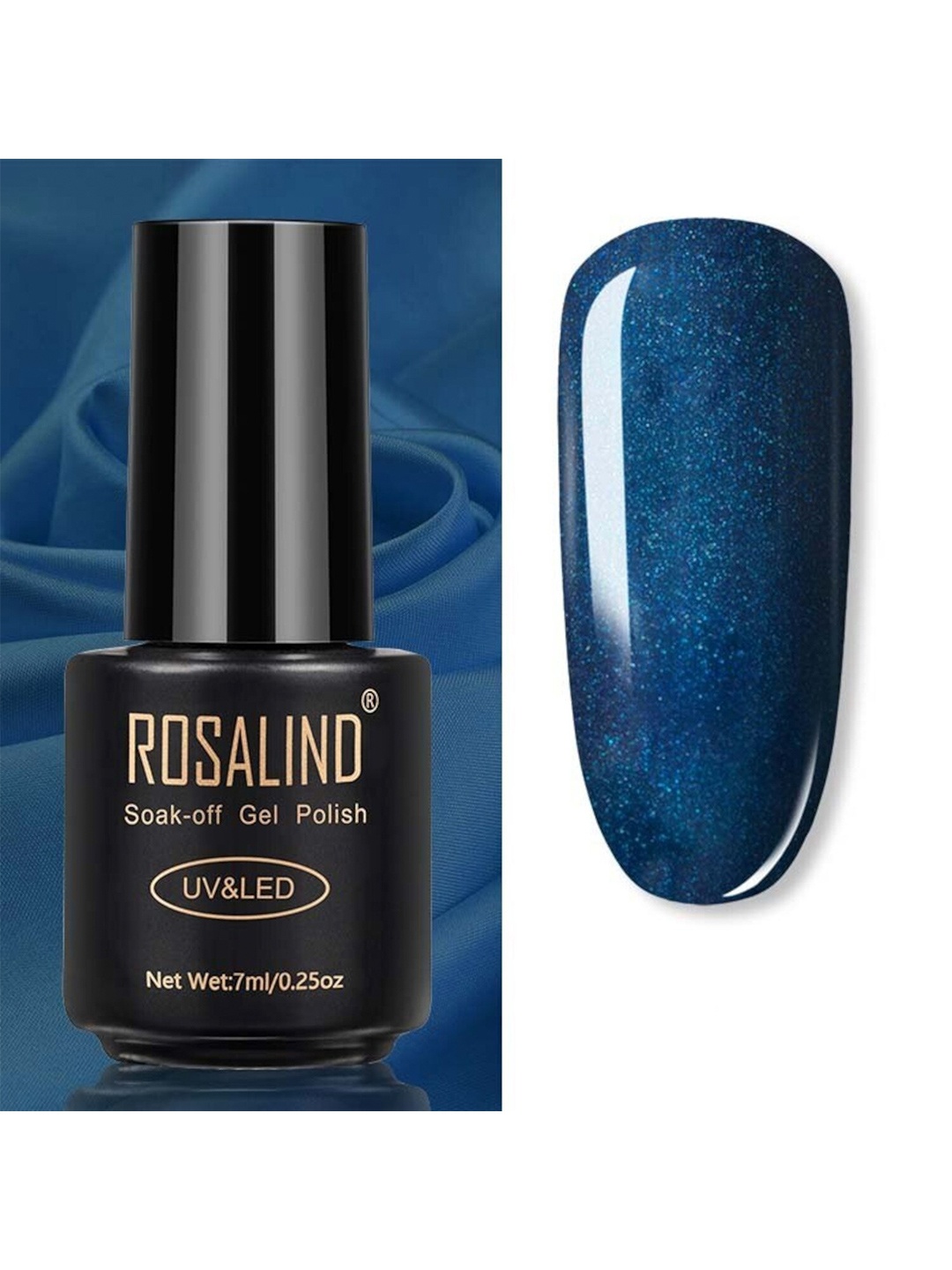 

ROSALIND UV & LED Soak-Off Long-Lasting Gel Nail Polish 7 ml -Shade-30, Navy blue