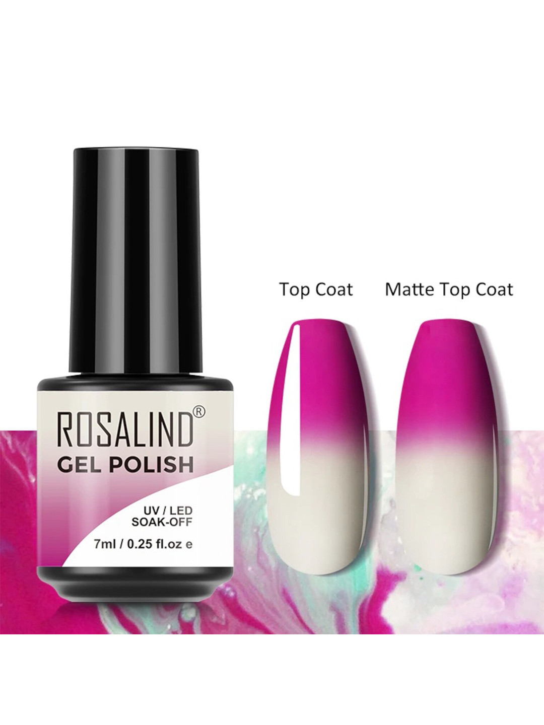 

ROSALIND UV & LED Soak-Off Long-Lasting Gel Nail Polish 7 ml - Shade-S080, Pink