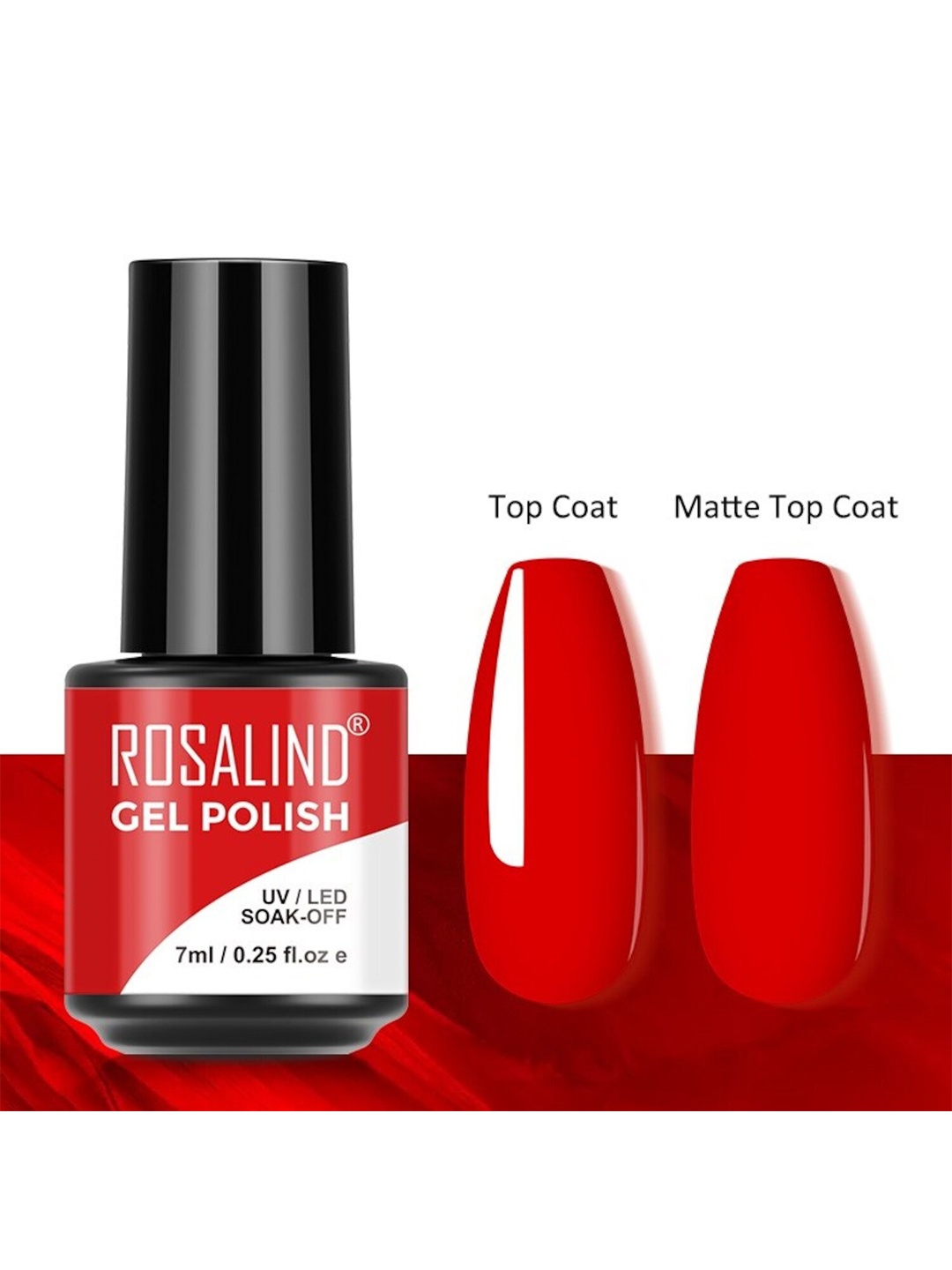 

ROSALIND UV & LED Soak-Off Long-Lasting Gel Nail Polish 7 ml - Shade-S012, Red