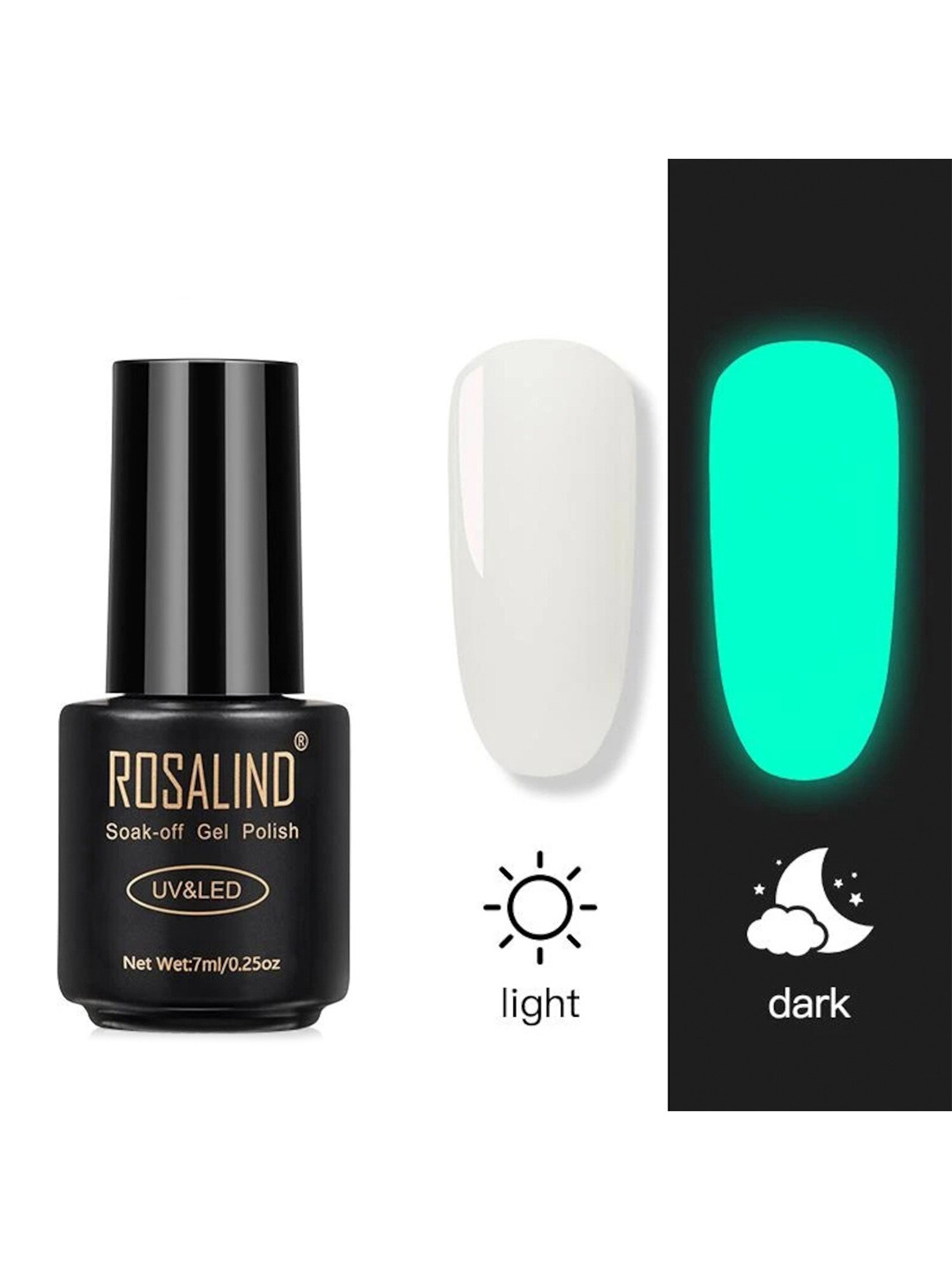 

ROSALIND UV & LED Soak-Off Long-Lasting Gel Nail Polish 7 ml -Shade-A547, White