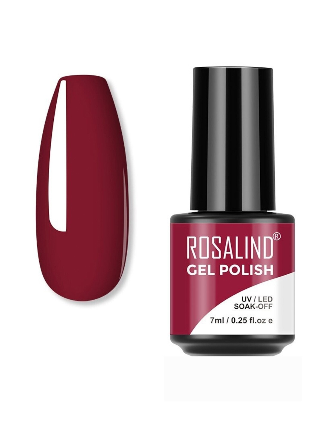 

ROSALIND UV & LED Soak-Off Long-Lasting Gel Nail Polish 7 ml - Shade-S015, Burgundy