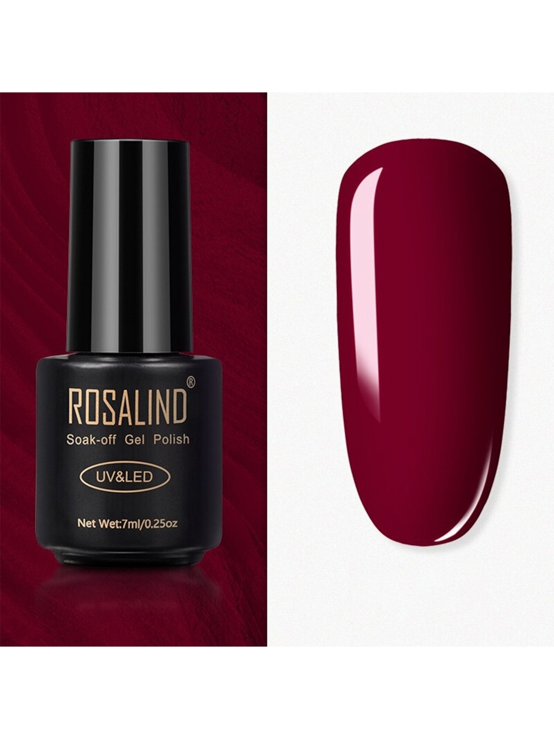 

ROSALIND UV & LED Soak-Off Long-Lasting Gel Nail Polish 7 ml - Shade-2603, Maroon