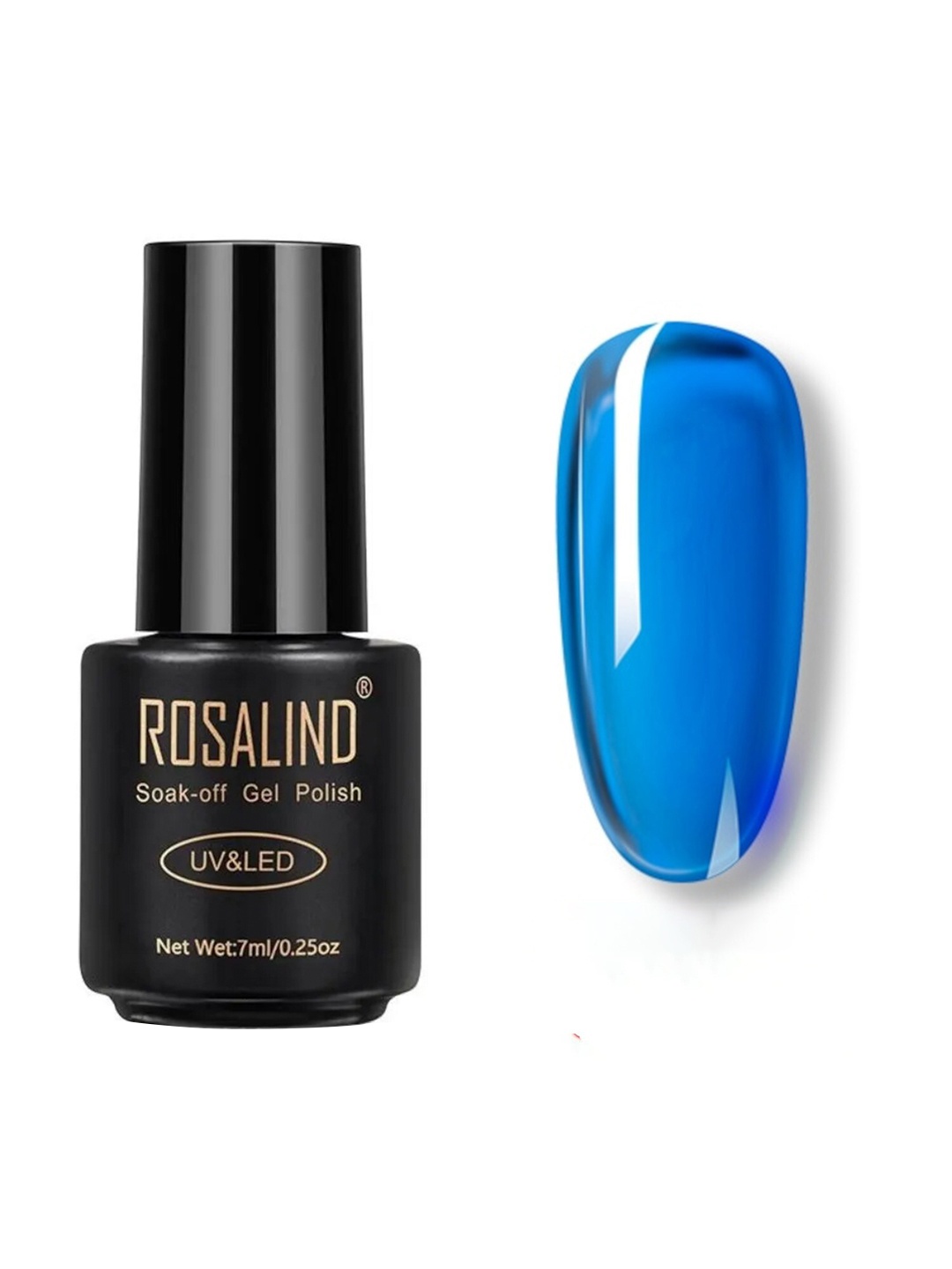 

ROSALIND UV & LED Soak-Off Long-Lasting Gel Nail Polish 7 ml - Shade-Q10, Blue