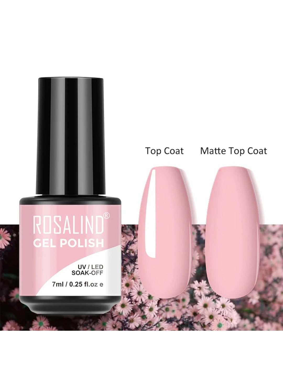 

ROSALIND UV & LED Soak-Off Long-Lasting Gel Nail Polish 7 ml -Shade-S003, Pink