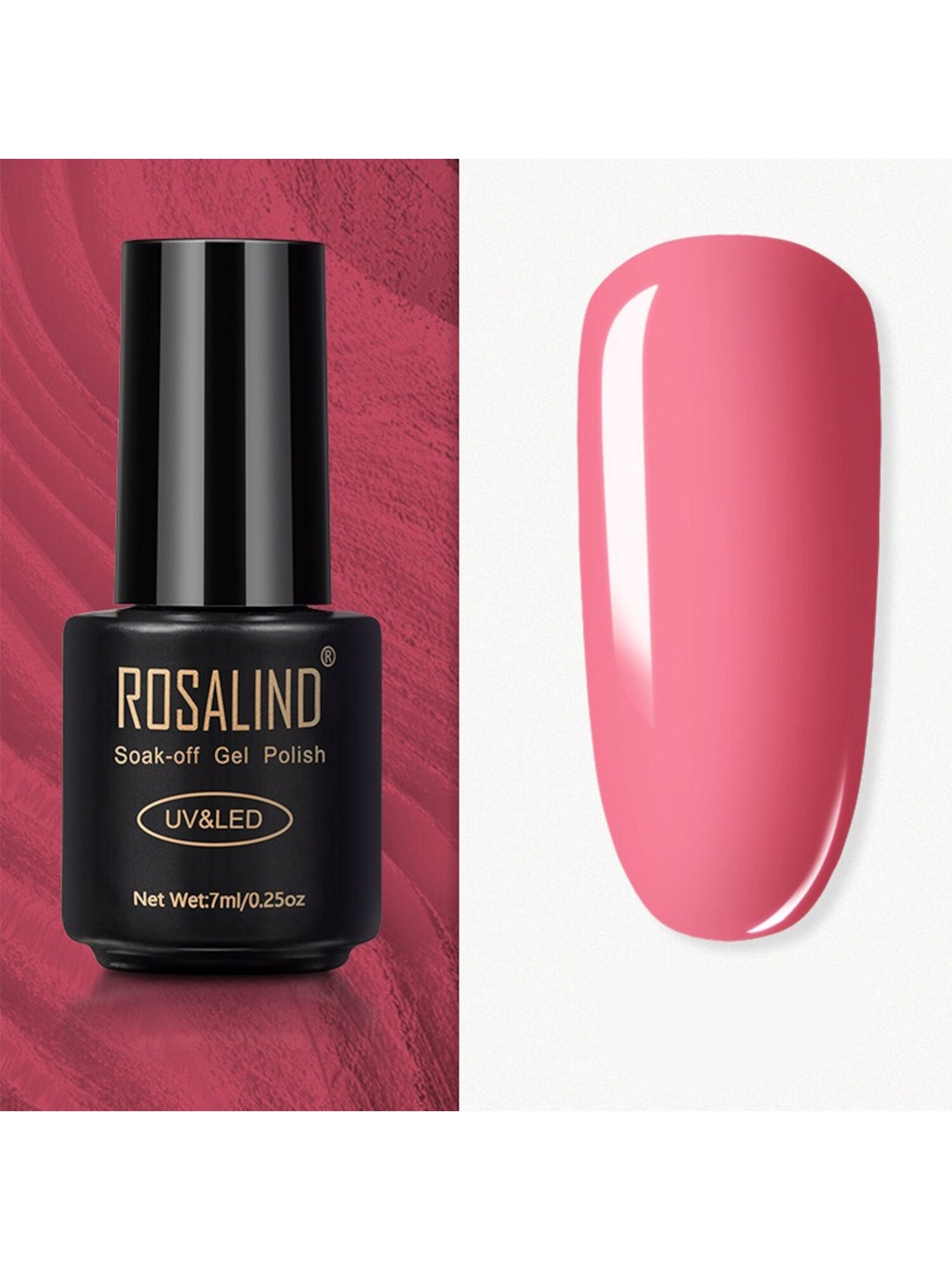 

ROSALIND UV & LED Soak-Off Long-Lasting Gel Nail Polish 7 ml -Shade-2461, Pink