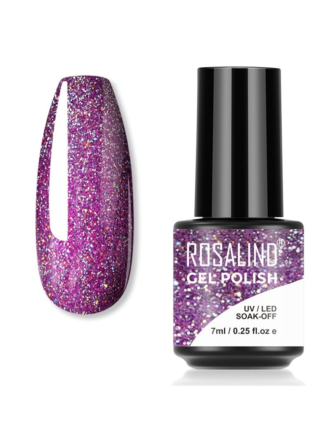 

ROSALIND UV & LED Soak-Off Long-Lasting Gel Nail Polish 7 ml - Shade-S070, Purple