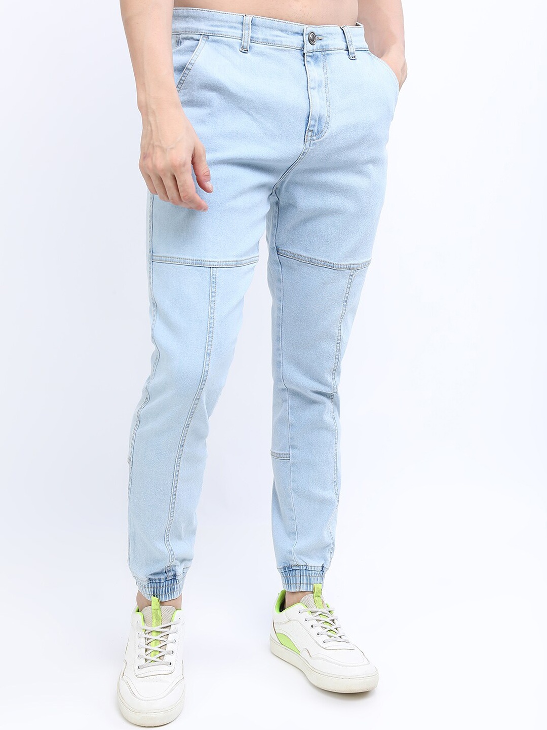 

HIGHLANDER Men Blue Jogger Highly Distressed Stretchable Jeans