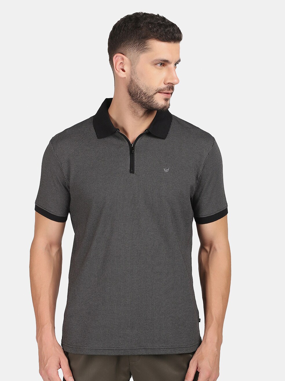 

Blackberrys Men Black Polo Collar Slim Fit T-shirt