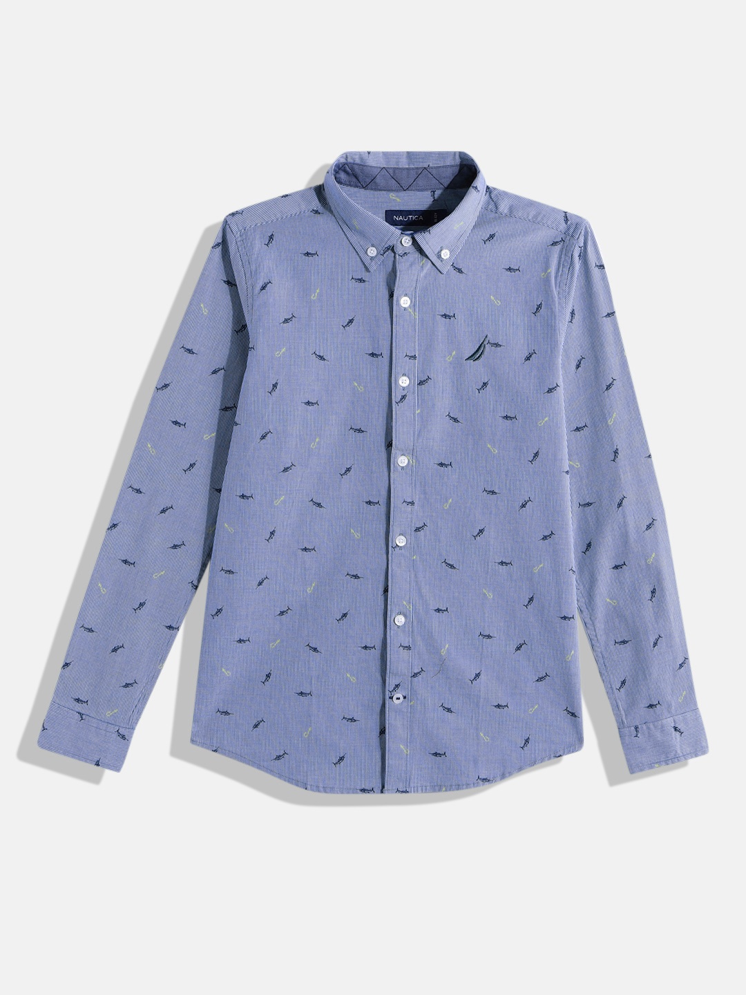 

Nautica Boys Printed Casual Shirt, Blue