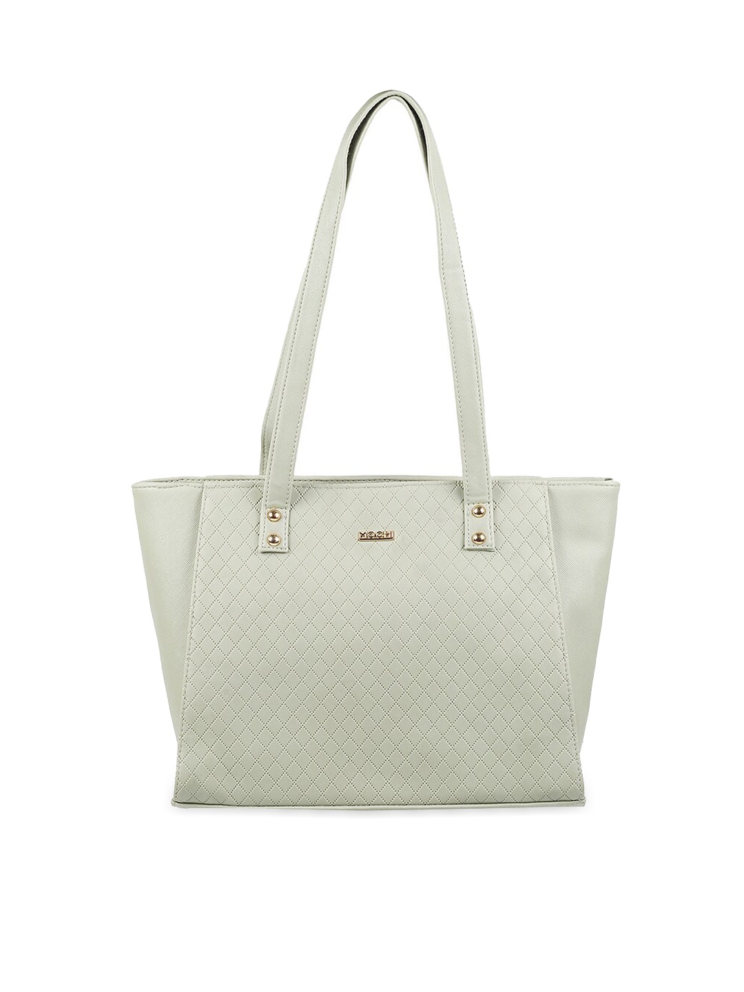

Mochi Green Geometric Textured PU Structured Shoulder Bag