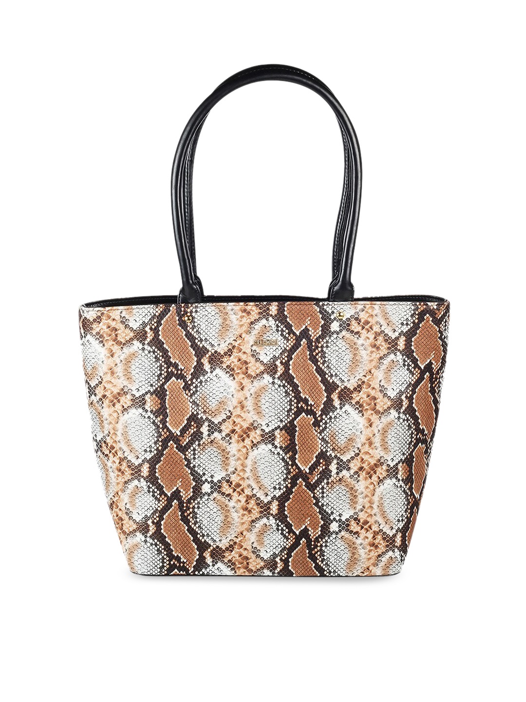 

Mochi Women Tan Animal Printed PU Structured Shoulder Bag