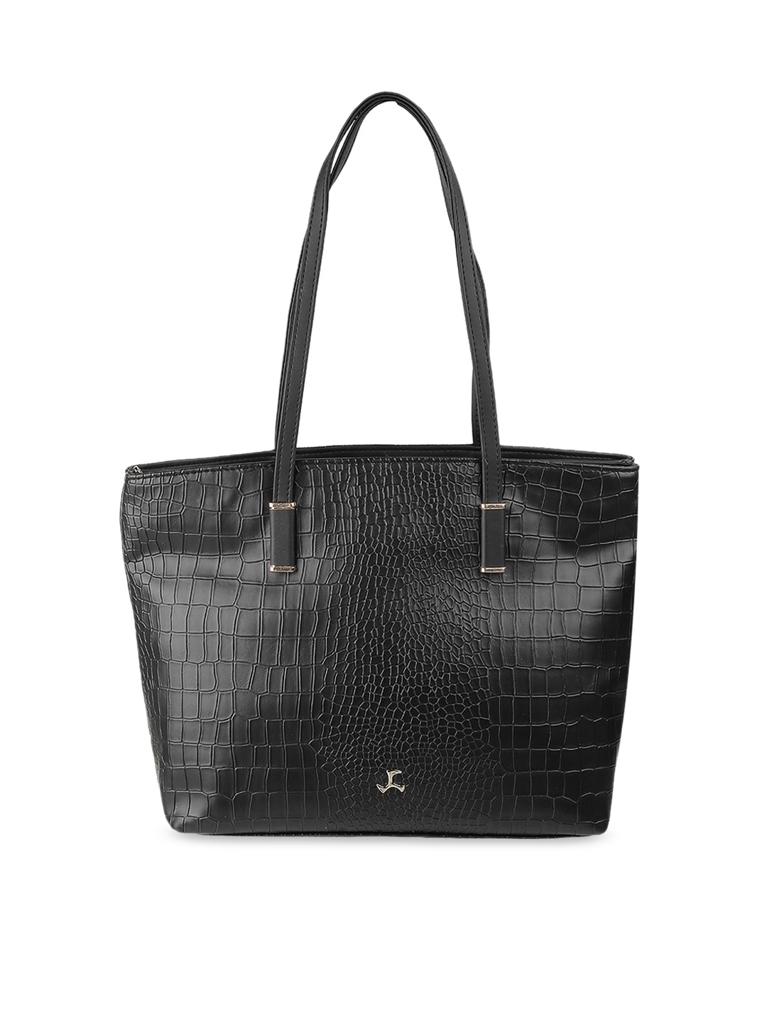 

Mochi Black Textured PU Shopper Tote Bag