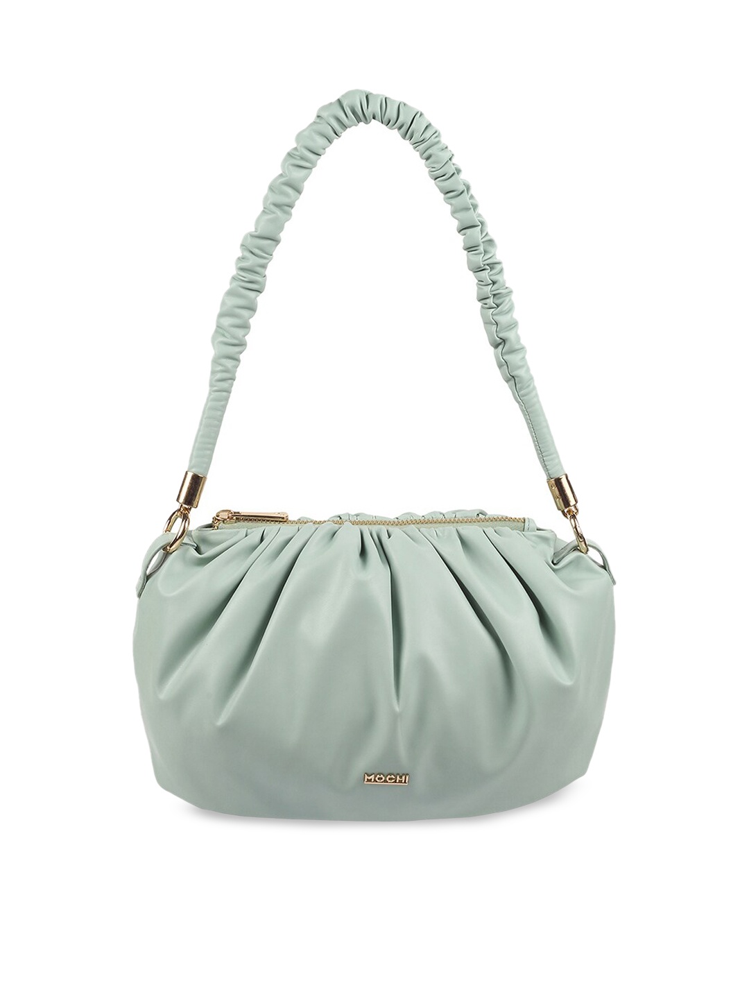 

Mochi Women Green PU Structured Shoulder Bag